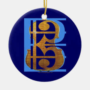 Viola in Alto Clef Keramisch Ornament