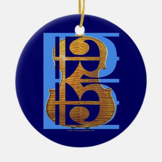 Viola in Alto Clef Keramisch Ornament (Voorkant)