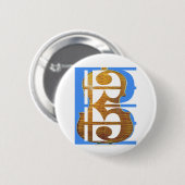 Viola in Alto Clef Ronde Button 5,7 Cm (Voorkant /achterkant)