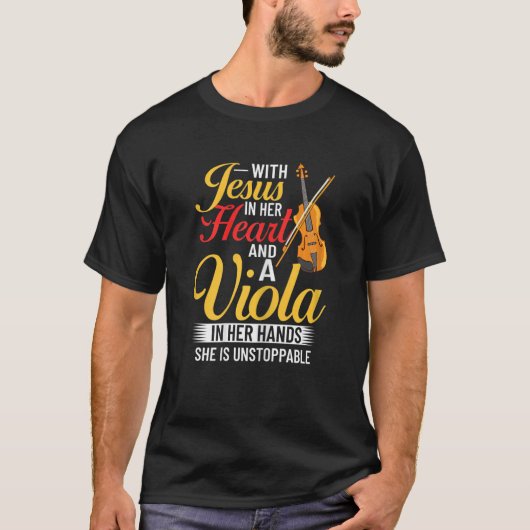 Viola Instrument Music Notes Player Lesson Beginne T-shirt (Voorkant)
