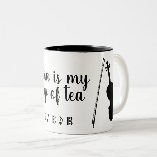 Viola is Mijn Beker van de Mok van Tea (zwart) (Voorkant rechts)