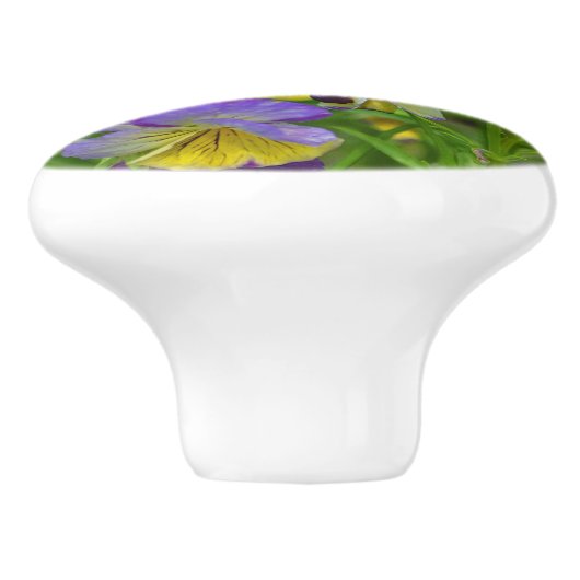 Viola keramische knop (Zijkant)