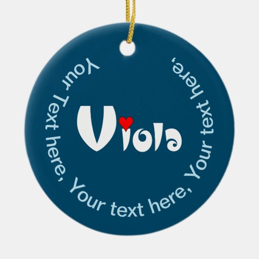 Viola klein hart keramisch ornament (Voorkant)