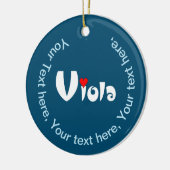 Viola klein hart keramisch ornament (Links)