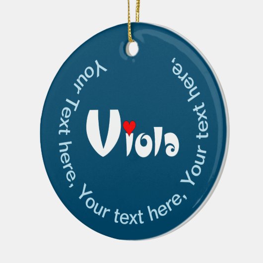 Viola klein hart keramisch ornament (Links)