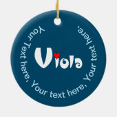 Viola klein hart keramisch ornament (Achterkant)