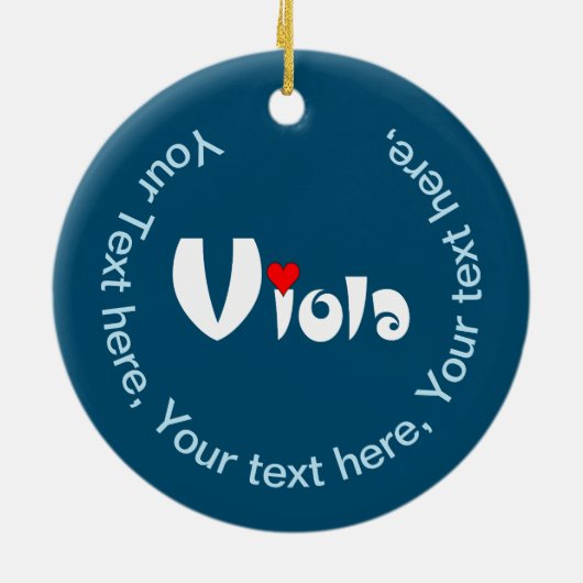 Viola klein hart keramisch ornament (Achterkant)