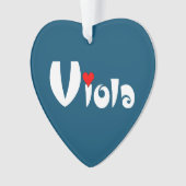 Viola klein hart ornament (voorkant)