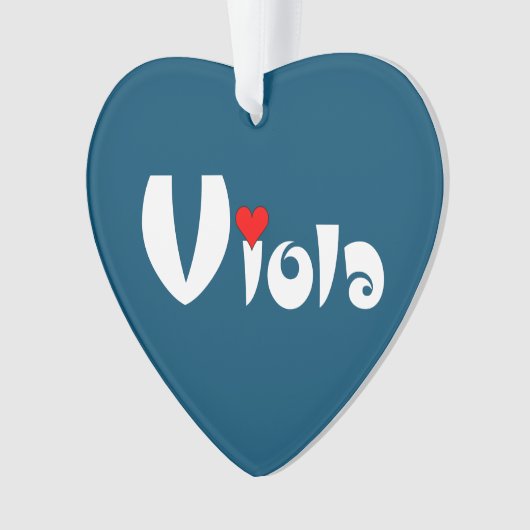 Viola klein hart ornament (voorkant)