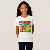 Viola Kleurblokken T-shirt (Voorkant volledig)