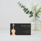 Viola Leraar Elegant Gold&Black Visitekaartje (Staand voorkant)