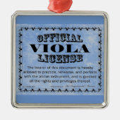 Viola License Metal Ornament (Voorkant)