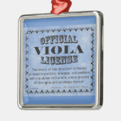 Viola License Metal Ornament (Links)