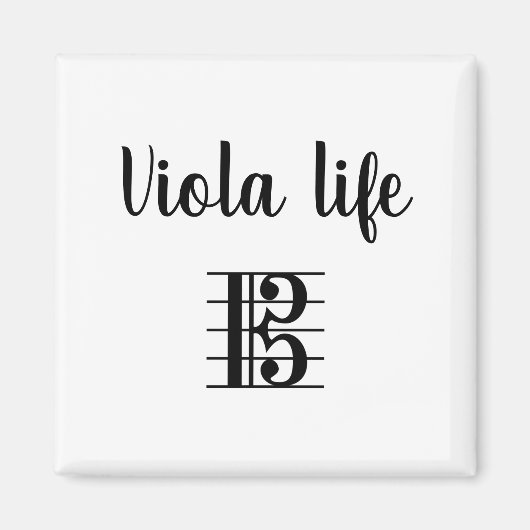 Viola Life Alto Clef Music Magneet (Voorkant)