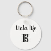 Viola Life Alto Clef Music Sleutelhanger (Voorkant)