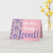 Viola Lila paarse bloemen Je bent een favoriete ka Kaart (Gele Bloem)