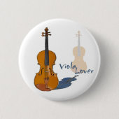 Viola Lover Ronde Button 5,7 Cm (Voorkant)