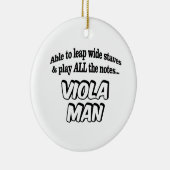 Viola Man - Muziek superheld Keramisch Ornament (Rechts)