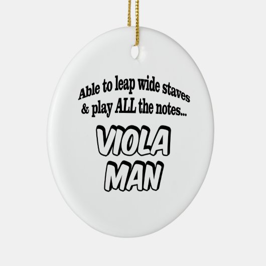 Viola Man - Muziek superheld Keramisch Ornament (Rechts)