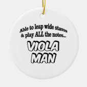 Viola Man - Muziek superheld Keramisch Ornament (Voorkant)