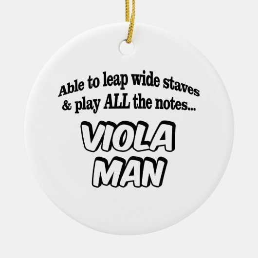 Viola Man - Muziek superheld Keramisch Ornament (Voorkant)
