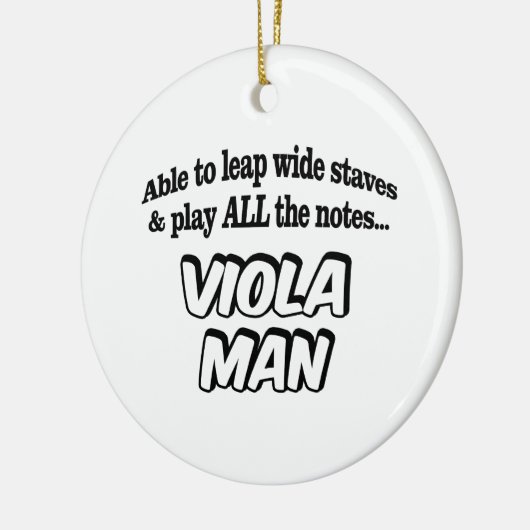 Viola Man - Muziek superheld Keramisch Ornament (Links)