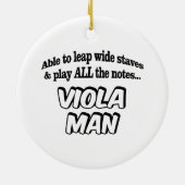 Viola Man - Muziek superheld Keramisch Ornament (Achterkant)