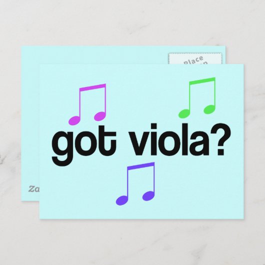 Viola Music Briefkaart (Voorkant / Achterkant)