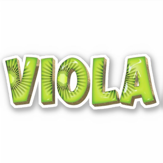 Viola Name Kiwi Design Aufkleber Sticker (Voorkant)