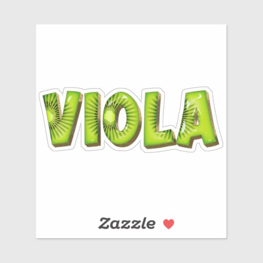 Viola Name Kiwi Design Aufkleber Sticker (Vel)