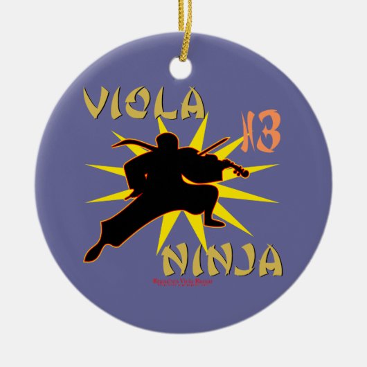 Viola Ninja Keramisch Ornament (Voorkant)