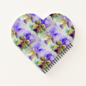 Viola Paarse Bloem  Viola's Aquarel Kunst Notitieboek (Achterkant)