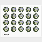 Viola Pansy ~ Lavendel Cream Ronde Sticker (Vel)