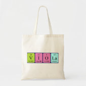 Viola periodieke table name canvas tas (Voorkant)