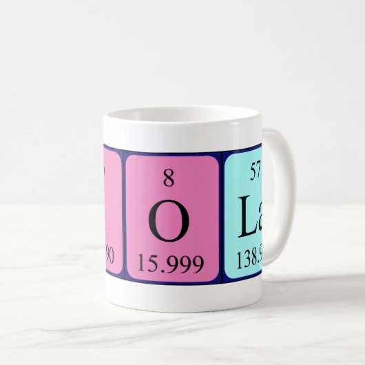 Viola periodieke table name mok (Voorkant rechts)