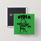 Viola Play Boy Vierkante Button 5,1 Cm (Voorkant /achterkant)
