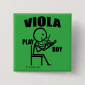 Viola Play Boy Vierkante Button 5,1 Cm (Voorkant)