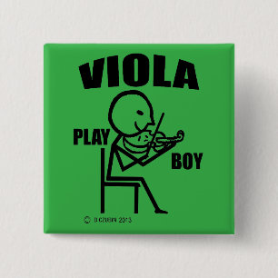 Viola Play Boy Vierkante Button 5,1 Cm