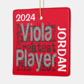 Viola Player Extraordinaire CUSTOM Keramisch Ornament (Links)