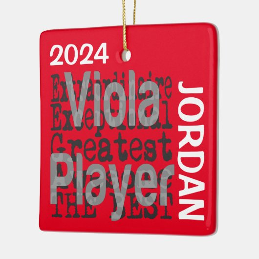Viola Player Extraordinaire CUSTOM Keramisch Ornament (Links)