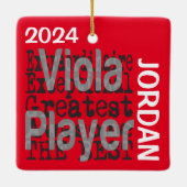 Viola Player Extraordinaire CUSTOM Keramisch Ornament (Achterkant)