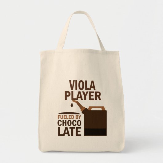 Viola Player (Funny) Chocolate Tote Bag (Voorkant)