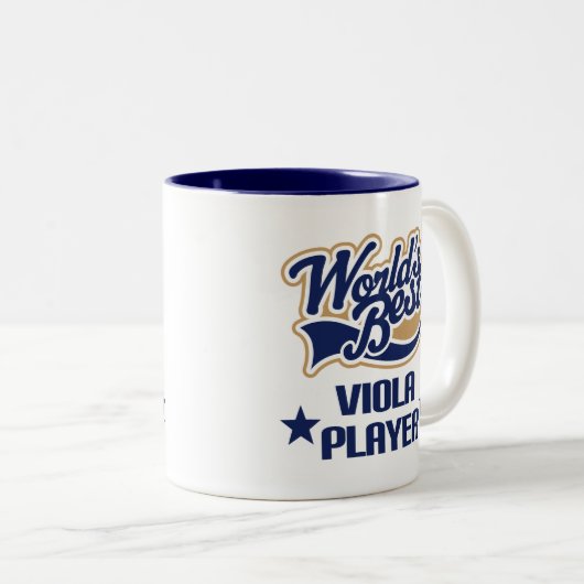 Viola Player Gift (beste werelden) Tweekleurige Koffiemok (Voorkant rechts)