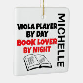 Viola Player houdt van het lezen van KLANT Keramisch Ornament (Rechts)