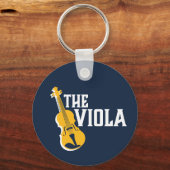 Viola Player  Retro Orchestra Opera Music Sleutelhanger (Voorkant)