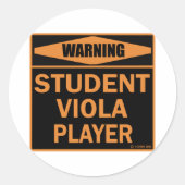 Viola Player Ronde Sticker (Voorkant)