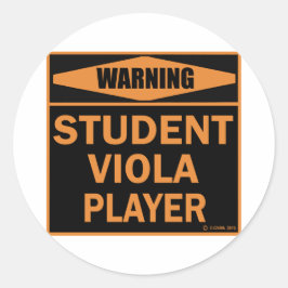 Viola Player Ronde Sticker