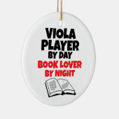 Viola Player van Day Book Lover by Night Keramisch Ornament (Rechts)