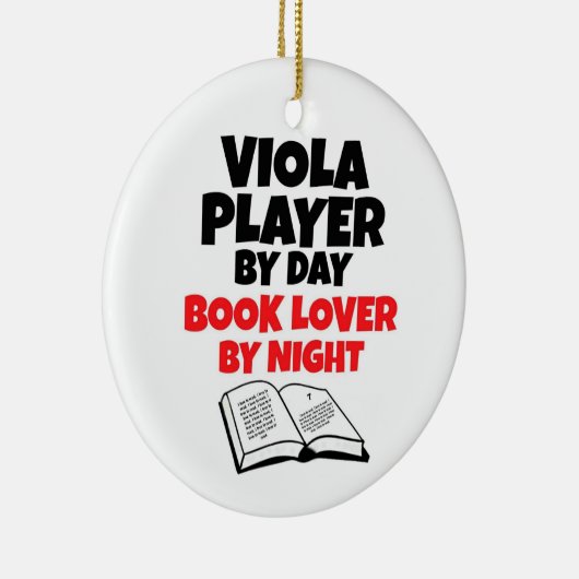 Viola Player van Day Book Lover by Night Keramisch Ornament (Rechts)
