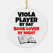 Viola Player van Day Book Lover by Night Keramisch Ornament (Voorkant)